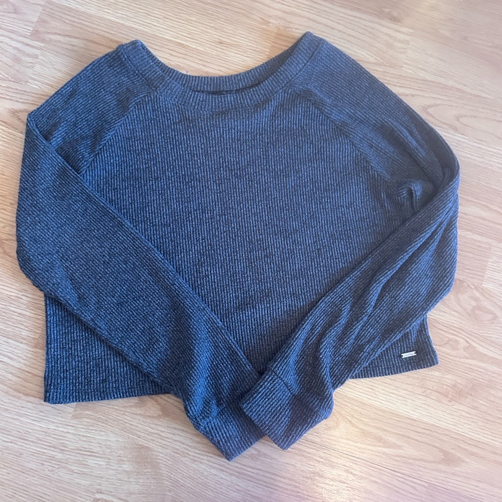 Gilly Hicks Hollister Ribbed, Long Sleeve, Cropped